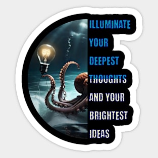 Octopus' Inspirational Thoughts Sticker